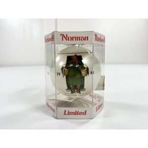 New Vintage 1984 Norman Rockwell Dave Grossman 10th Ltd Ed Christmas Ornament 53